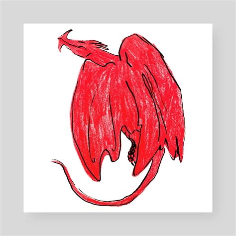 red dragon, an art print by kippercreek - INPRNT