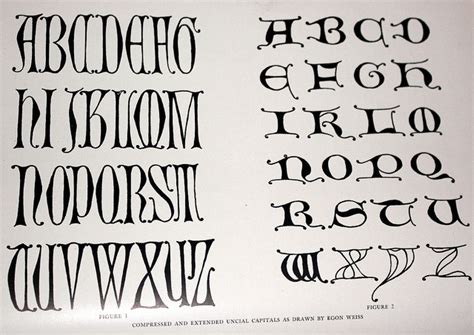 Compressed And Extended Lombardic Uncial Alphabet By Egon Weiss Photo