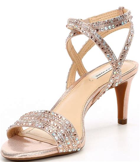 Alex Marie Parlyn Glitter Rhinestone Strappy Sandals Dillards Strappy Sandals Wedge Sandals