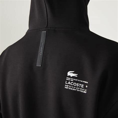 Lacoste Sweatshirt Capuche Noir Sport Aventure