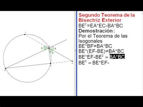 Segundo Teorema De La Bisectriz Exterior Youtube