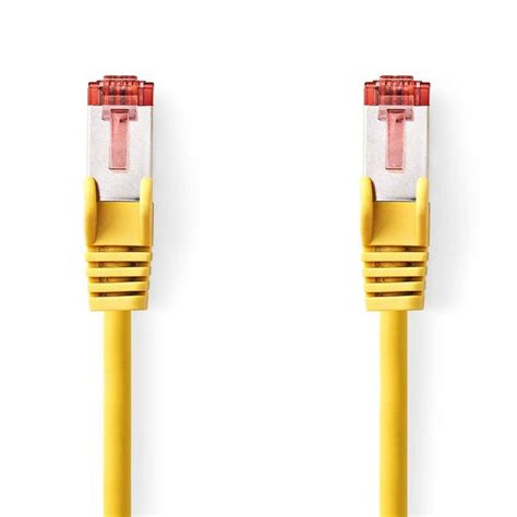 NEDIS Câble Réseau Cat 6 S FTP RJ45 Mâle RJ45 Mâle 1 0 m Touche jaune