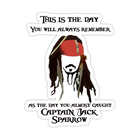 Captain Jack Sparrow Sticker For Sale By Razmanian Designs Pirates