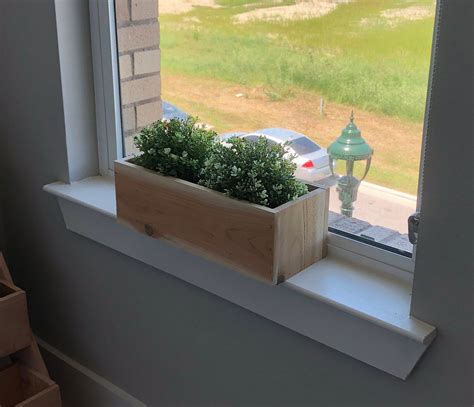 Window Sill Planter Indoor or Outdoor Window Plant Holder for Herbs ...