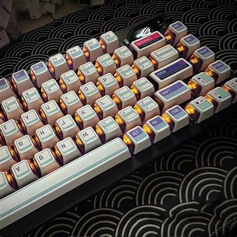 Keycap Teclado Transparente PBT Couro Duplo Leite Keycaps Sublima O A