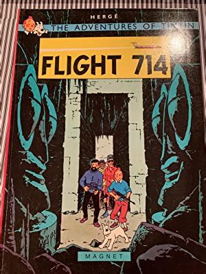 THE ADVENTURES OF TINTIN FLIGHT 714 By HERGE VG Softcover 1979