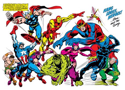 Avengers Annual 2 Pin Up By John Buscema And Bill Everett 1968 R Marvel