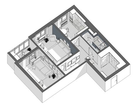 3D perspective plan | Interior Design Ideas