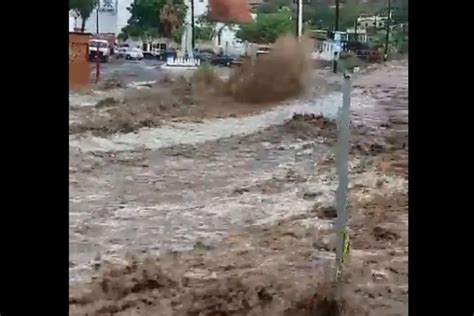 Deja primer muerto Hilary en Baja California Sur agua arrastró carro