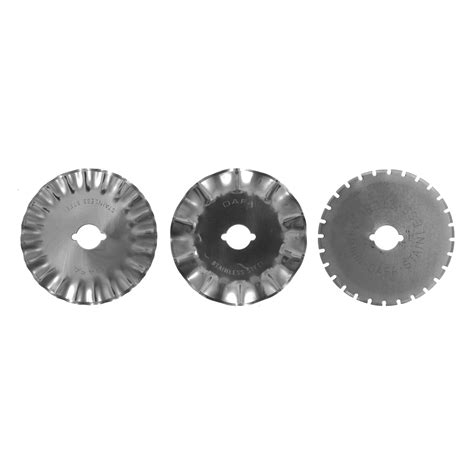 Rotary Blade Set Pinking Skip And Wave Blades 45mm Sew Easy Groves And Banks