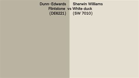 Dunn Edwards Flintstone De6221 Vs Sherwin Williams White Duck Sw