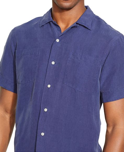 Polo Ralph Lauren Linen Silk Camp Shirt In Blue For Men Lyst