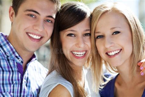 excited  happy group  diverse young people stock image image
