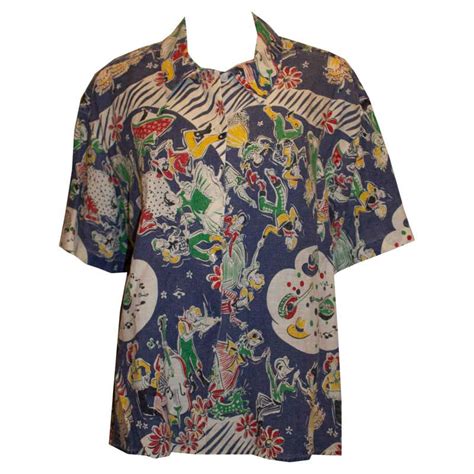 Emilio Pucci Vintage Cotton Button Up Shirt 1970s For Sale At 1stdibs