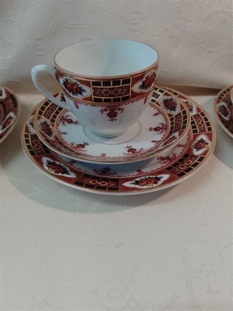 Rare Antique Carl Tielsch Altwasser Tea Cups Saucers And Plates