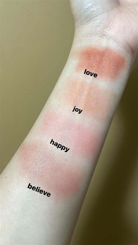 Rare Beauty Soft Pinch Liquid Blush Swatches Love Joyhappy And Believe Rswatchitforme