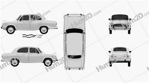 Hindustan Ambassador Classic 1999 Blueprint In Png Download Vehicles