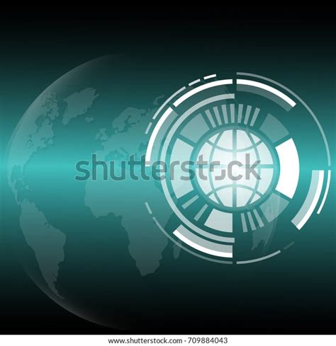 Abstract Technology Globe Background Stock Vector Royalty Free 709884043