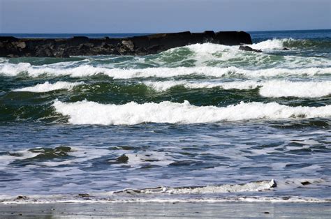 Ocean Waves Around The Jetty Free Stock Photo Public Domain Pictures