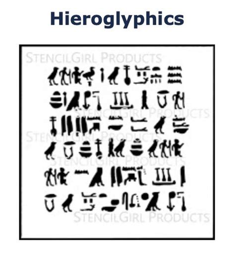 Egyptian Hieroglyphics in Stencil Form | Stencil designs, Stencils ...