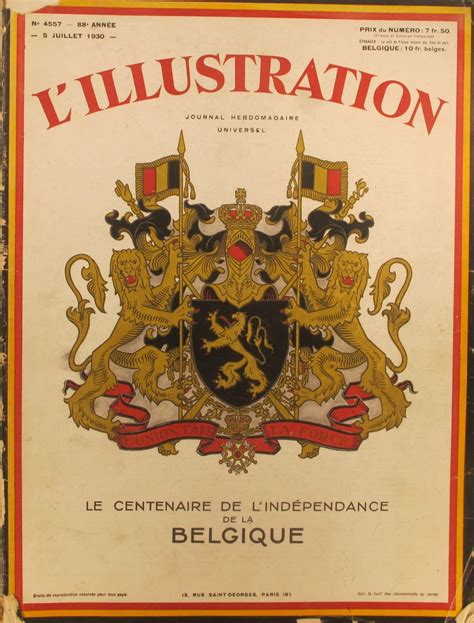 L Illustration N Le Centenaire De L Ind Pendance De La Belgique