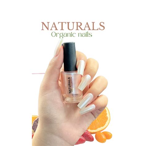 Sơn dưỡng thành phần hữu cơ phục hồi móng yếu hư tổn USA NATURALS COLLECTION màu nude có nhũ