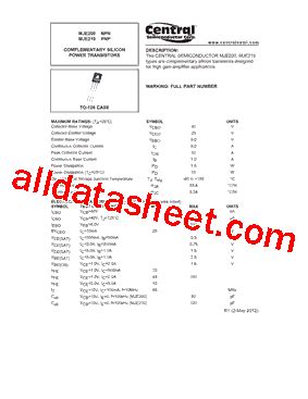 Mje Datasheet Pdf Central Semiconductor Corp