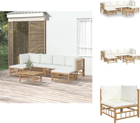 Vidaxl Loungeset Loungesets Tuinset Bamboe Loungeset Delige