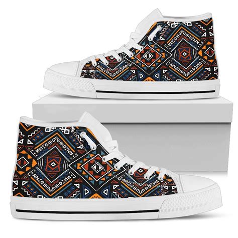 African Kente Print V2 Men High Top Shoes Jorjune