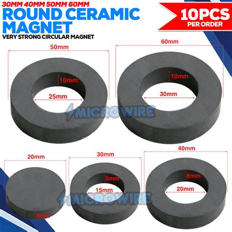 Round Ceramic Strong Magnet 10pcs Each 30mm 40mm 50mm 60mm Very Strong