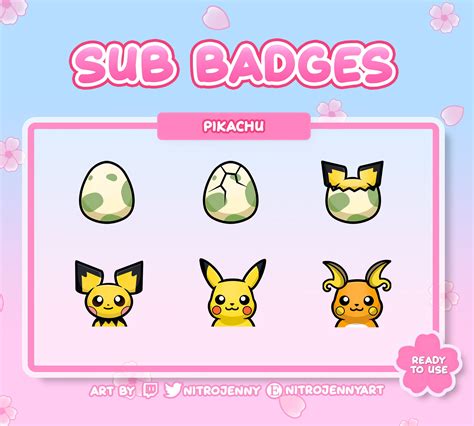 Pikachu Evolution Sub Badges Voor Twitch Pokemon Kawaii Etsy Nederland