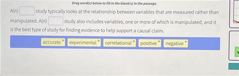 Solved Drag Word S Below To Fill In The Blank S In The Chegg