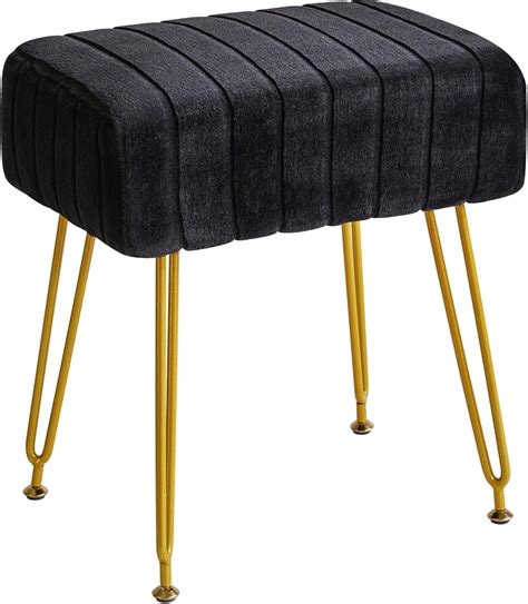 Amazon IBUYKE Velvet Rectangular Footrest Stool Ottoman Makeup