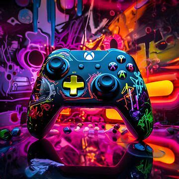 "Abstract Neon Art Xbox One Controller " Sticker for Sale by ...