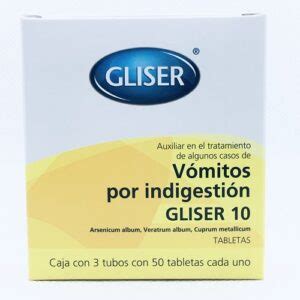 Gliser 10 VÓMITOS POR INDIGESTIÓN 150 tabletas Cad 3 2026 FARMACIA