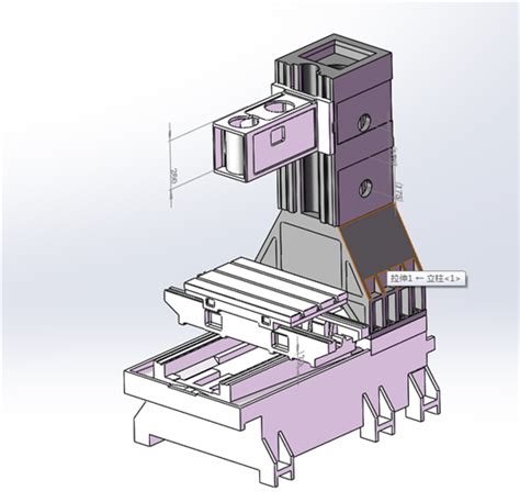 【老龙】非标设备 机床 立式加工中心3d模型下载三维模型solidworks模型 制造云 产品模型