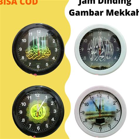 Jual Berkualitas Tanpa Mahal Jam Dinding Gambar Mekkah Kabah Mesjid