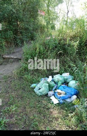 Wild Garbage Dump In Nature Open Landfill Site Pile Of Garbage