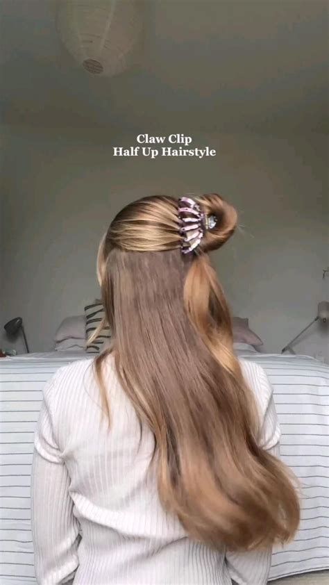 Claw clip half up hairstyle – Artofit