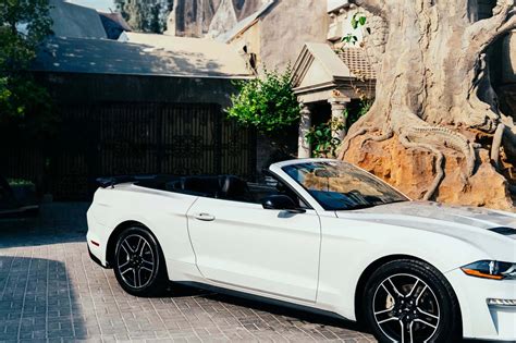 Rent Ford Mustang Convertible White in Dubai - Convertible - Octane ...