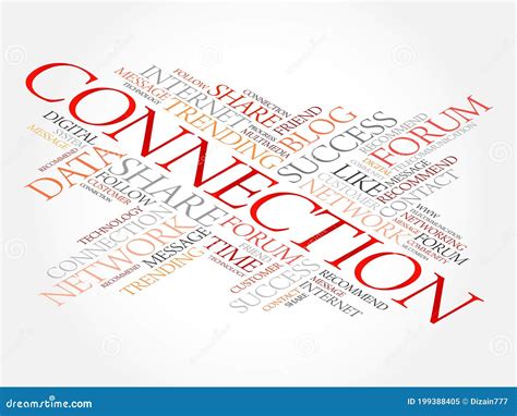 Connection Word Cloud Collage Stock Illustration Illustration Of