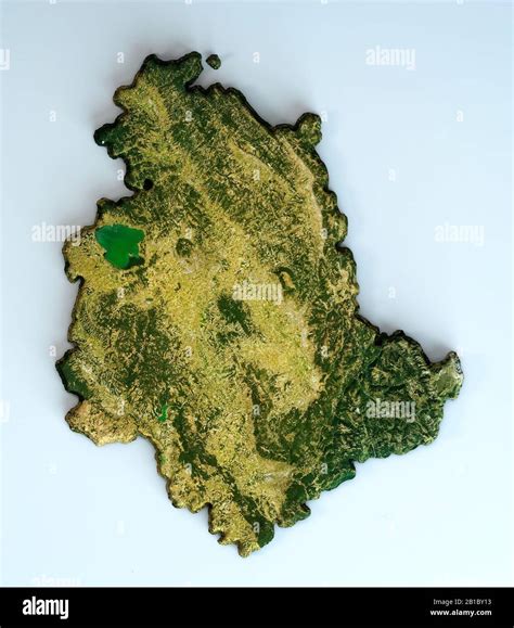 Vista Satellitare Della Regione Umbria Italia Rendering 3d Mappa