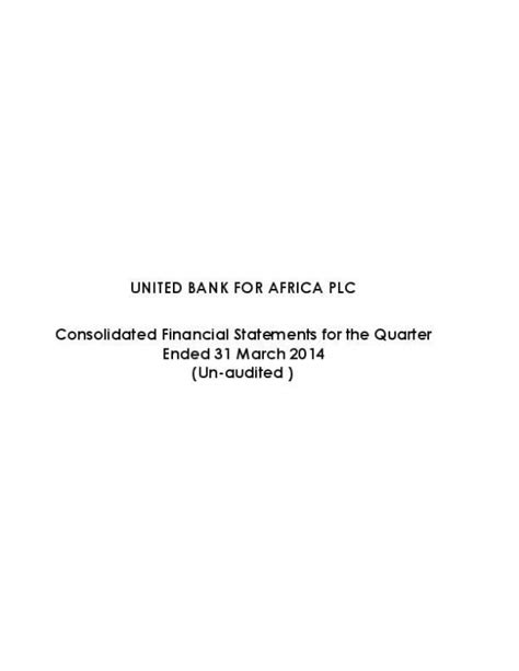 United Bank For Africa Plc Uba Ng Q Interim Report