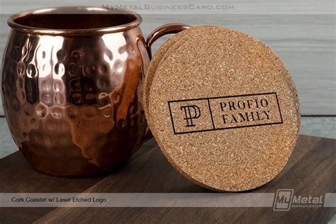 Cork Coasters | My Wood Business Card