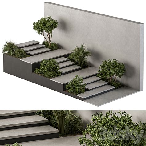 Landscape Furniture Stairs With Ivy And Garden Architect Element