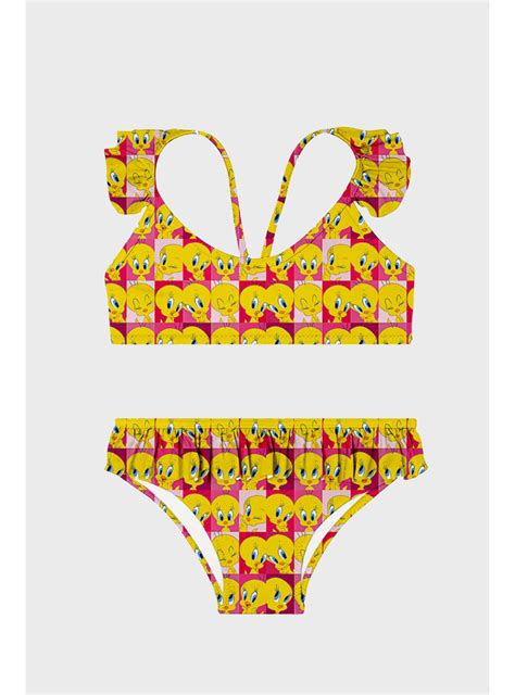 Kız Çocuk Bikini SB2311050118 Sarı Pembe