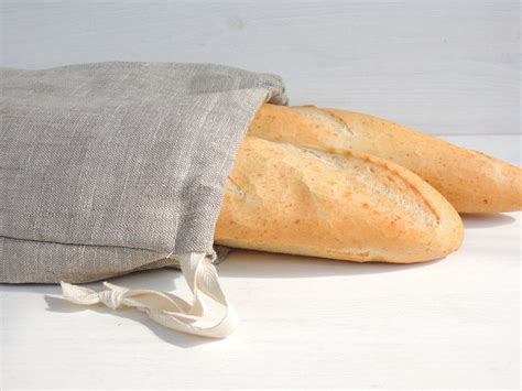 Linen Bread Bags Baguettes Bag Bakery Bread Bags Eco Friendly Etsy