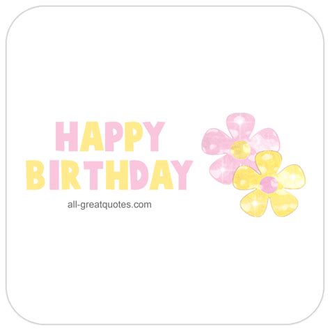 Animated birthday card with pink yellow sparkle flowers Free Animated Birthday Cards, Facebook ...