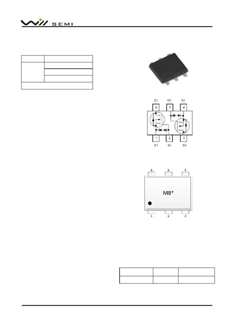 WNMD2090 6SLASHTR Datasheet 1 6 Pages WILLSEMI Dual N Channel 20V