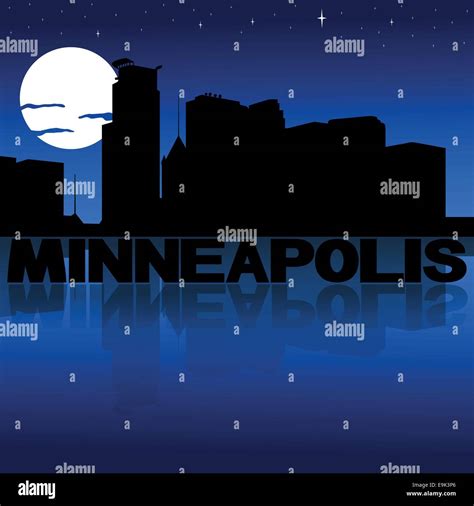 Minneapolis skyline silhouette hi-res stock photography and images - Alamy